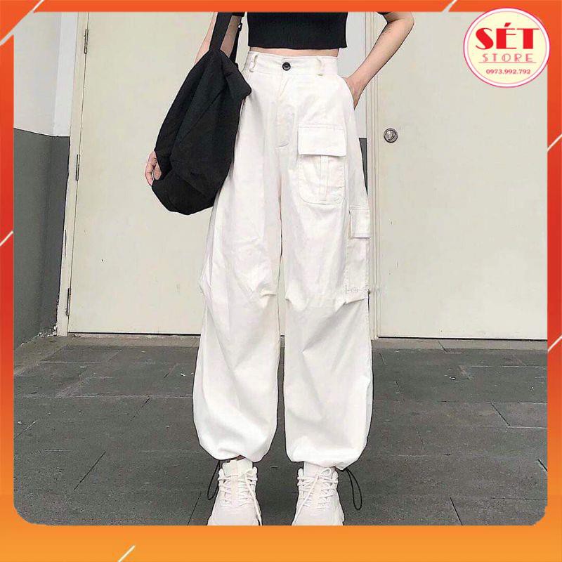 [Siêu Hót] Quần Jogger kaki túi hộp bo ống unisex, Có 2size cực đẹp - QKA0126 - 1 màu trắng - Setstore | BigBuy360 - bigbuy360.vn