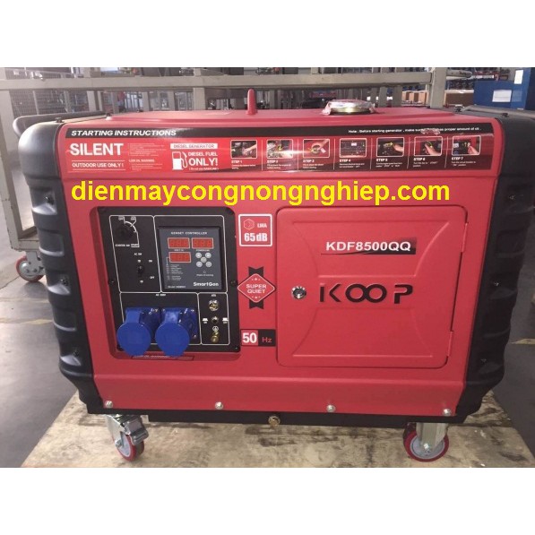 MÁY PHÁT ĐIỆN KOOP 5.5 KVA SIÊU CHỐNG ỒN KDF8500QQ