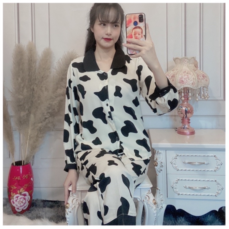 [FREESHIP] Bộ mặc nhà PIJAMA lụa cổ sen tay bồng mai ngô cao cấp + MNCS01 + HOAHANASLEEPWEAR | BigBuy360 - bigbuy360.vn