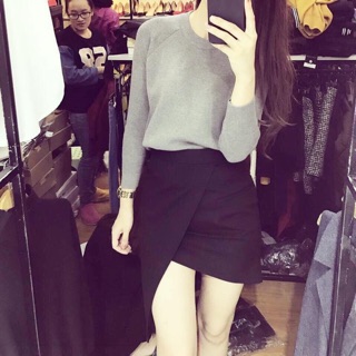 Áo len lông cừu cổ tròn