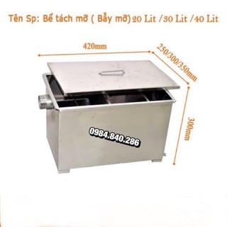 Bẫy mỡ inox, thùng tách mỡ, bể bẫy mỡ inox 304