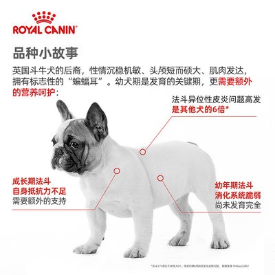 Thức ăn cho chó Hoàng Gia Pháp Bulldog thức ăn cho chó con FBJ30/3KG * 4 thức ăn cho chó