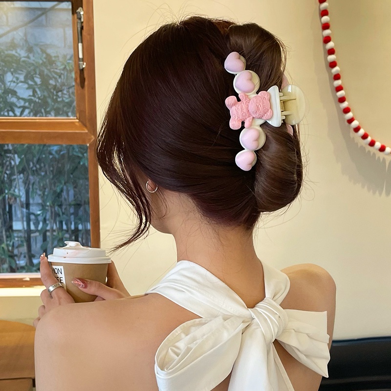 Kẹp Tóc Trong Suốt Phối Nơ Xinh Xắn Theo Phong Cách Nhật Bản Dành Cho Nữ