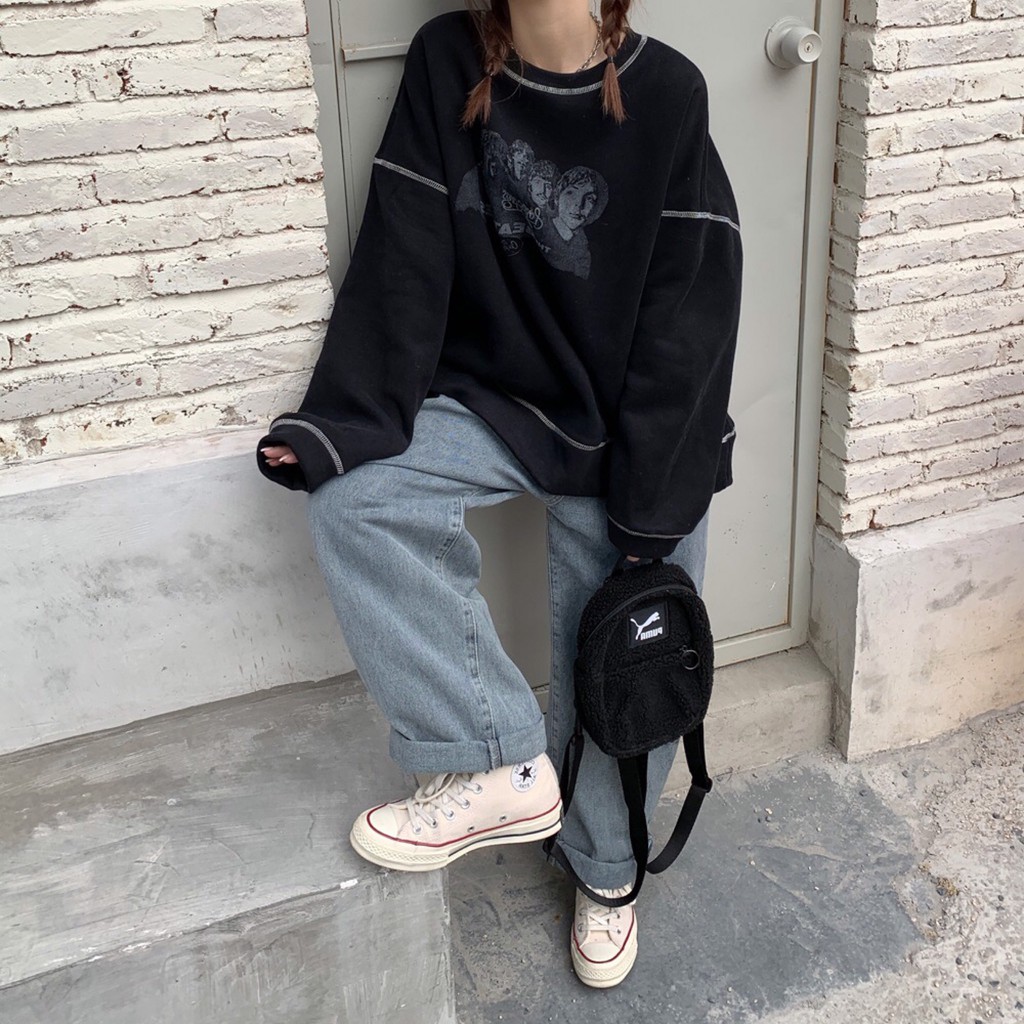 Áo sweater dài tay chỉ nổi BEATLES dáng rộng unisex/ Áo nỉ thu đông cổ tròn in họa tiết trẻ trung_kudoshop | BigBuy360 - bigbuy360.vn