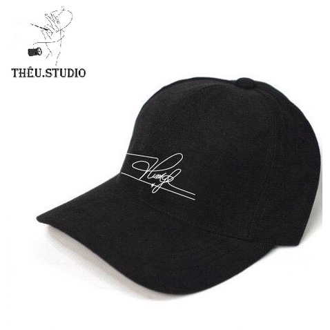 Mũ lưỡi trai unisex thêu tên và chữ ký theo yêu cầu chất vải nhung mịn đẹp