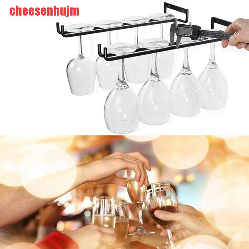 Giá Sắt Treo Tường Để Ly Rượu Vang 30cm
