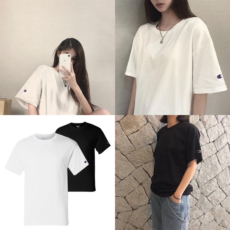 THE AMERICAN BOX Áo thun trơn Champion basic tagless tee T425 authentic