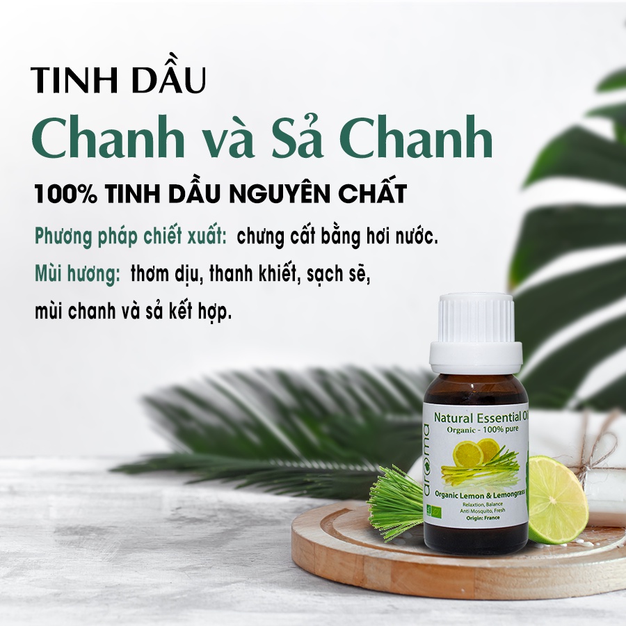 Tinh dầu xông AROMA Chanh Sả chanh 10ml