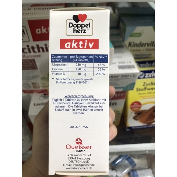 Viên uống magnesium+ Calcium+D3 Hàng Đức hộp 40v