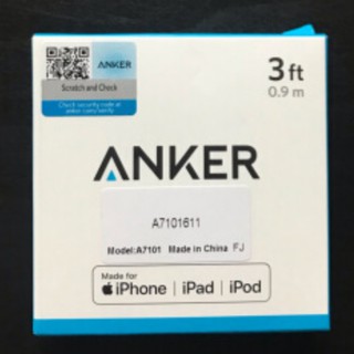 Dây cáp Anker Lightning được chứng nhận MFI Chính Hãng Anker - Dài 0.9m