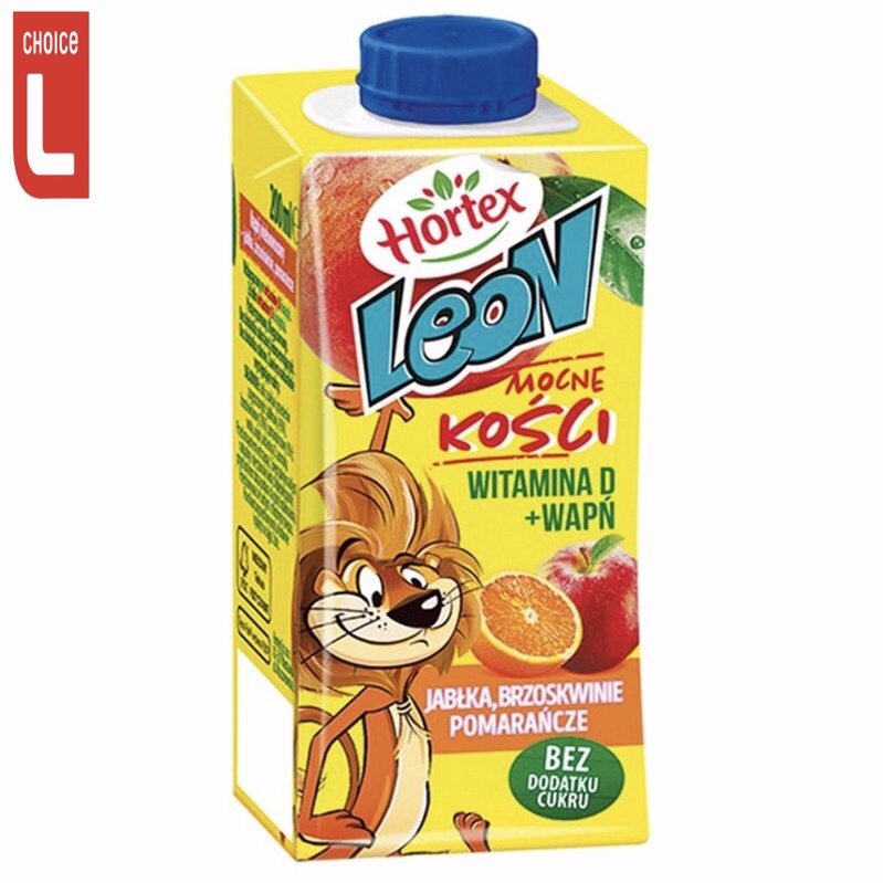 Nước Ép Táo, Đào Và Cam/Táo, Xoài Và Lê/Táo Dâu Cherry Leon Hortex Hộp 200ml