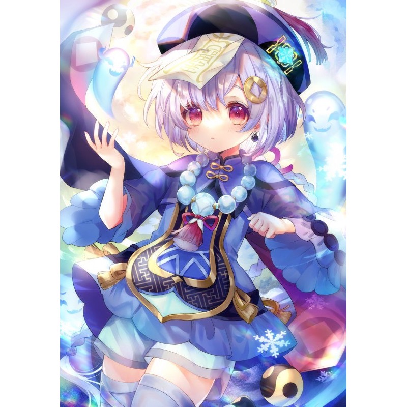 3-5 poster a4 qiqi genshin impact /tranh ảnh anime genshin impact