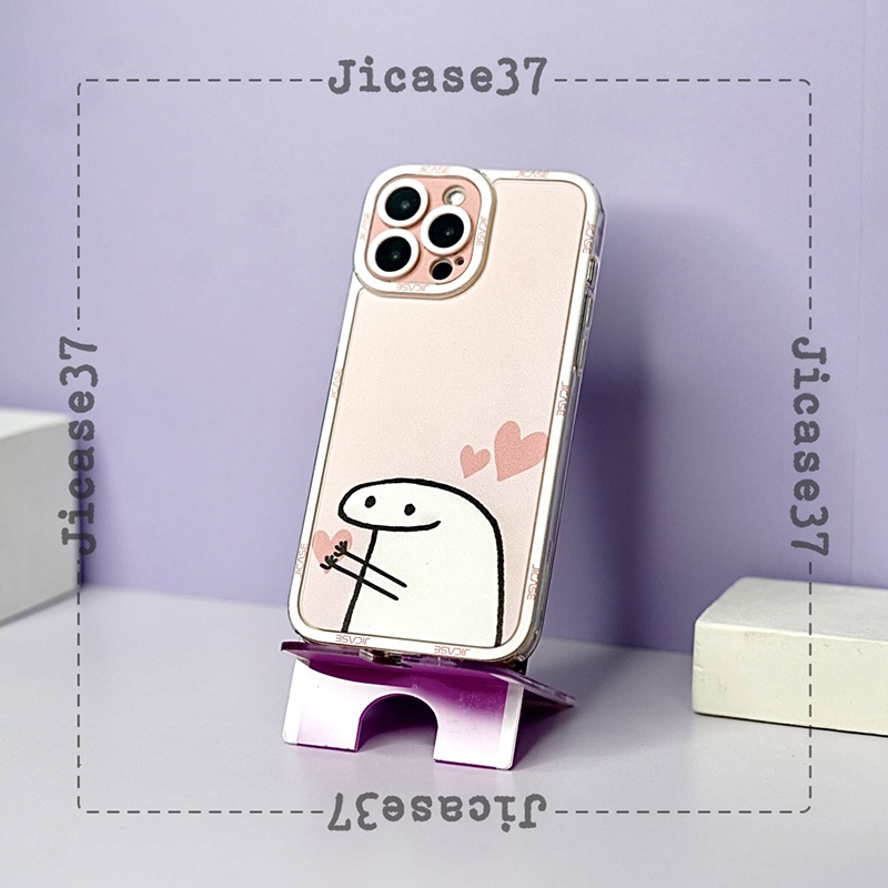Ốp lưng iphone cạnh vuông Jicase ốp đôi cute ghost 6plus/6s/6splus/7/7plus/8/8plus/x/xs/11/12/pro/max/plus/promax