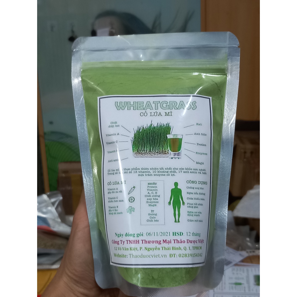 250g Bột cỏ lúa mỳ sấy lạnh xanh đẹp