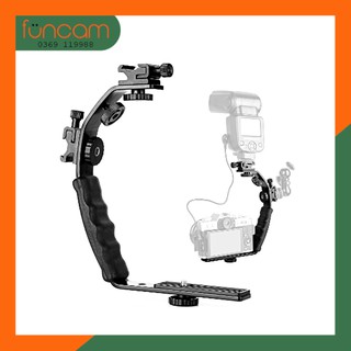 Tay cầm gắn nhiều thiết bị hỗ trợ quay phim, chụp ảnh