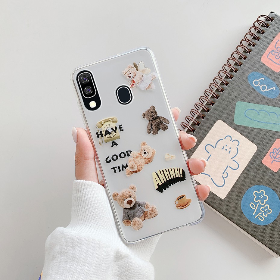 Ốp điện thoại TPU silicone dẻo in họa tiết hoạt hình đáng yêu dành cho Samsung Galaxy A20E A202 A202F
