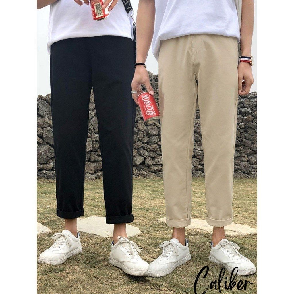 Quần Baggy Kaki Nam CALIBER hàn quốc Ống Suông Unisex - Kiểu quần nam kaki  CQD05