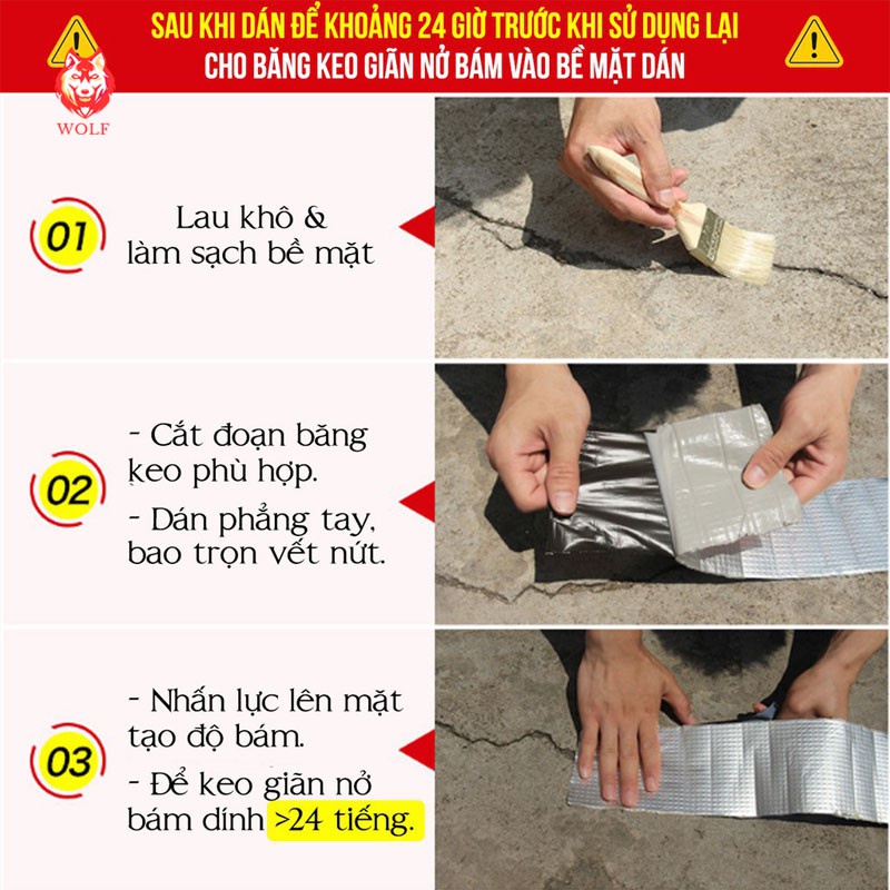 Băng keo đa năng X2000 loại 5cm siêu dính, siêu bền chống thấm, chống dột hoàn hảo cho ngôi nhà của bạn