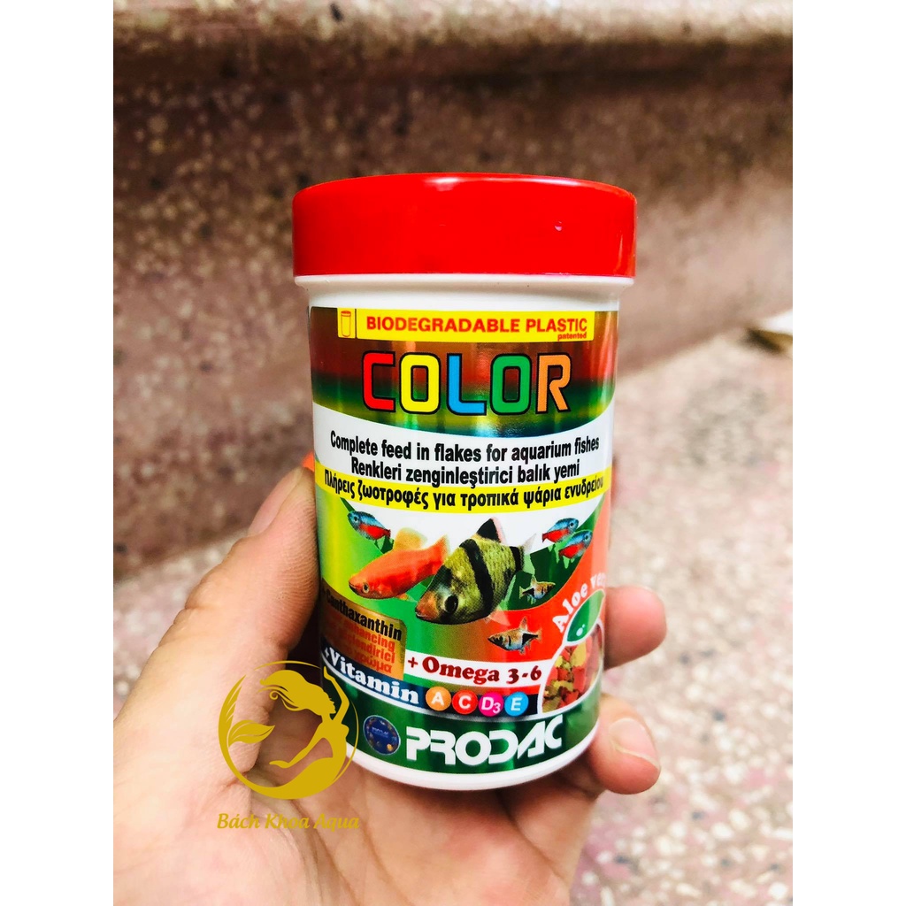 Thức ăn kích màu Prodac COLOR ( dạng lá) 20g-50g