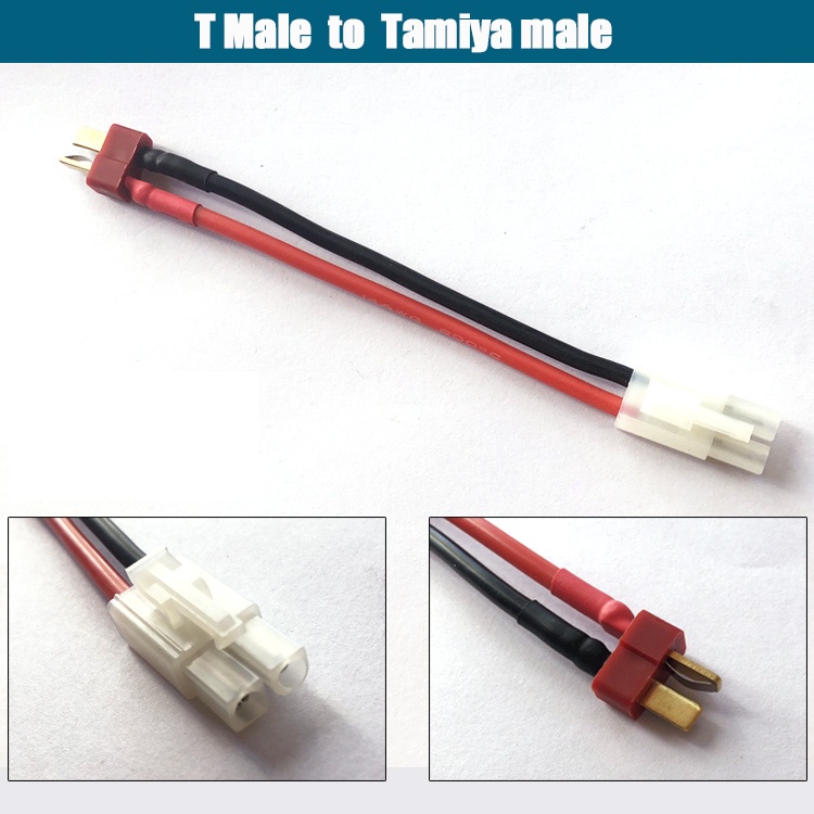 TAMIYA Đầu Nối Pin Lipo XT60 EC5 EC3 T Deans 4.0mm 3.5MM 3.5MM 10 12 14 16Awg 10cm Cho Pin Lipo RC Lipo