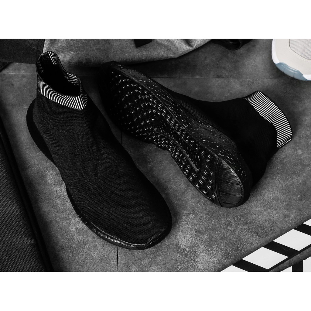 Giày Sneaker dệt cổ bo thun sọc | BigBuy360 - bigbuy360.vn