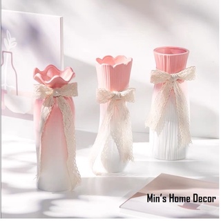 Lọ hoa gốm, sứ decor trang trí phòng khách phòng ngủ để bàn làm việc, Bình cắm hoa ..Phong cách Bắc Âu