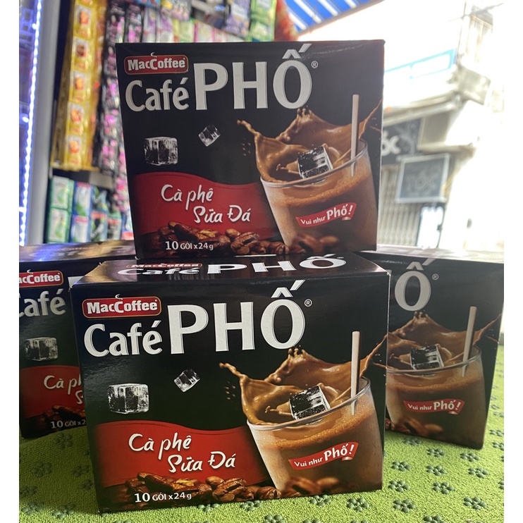 Cà phê Phố - Cà phê hòa tan sữa đá(Hộp 10 gói x 24g) | BigBuy360 - bigbuy360.vn