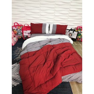 Bộ chăn ga gối cottong đũi phối hàn quốc chần chăn phao