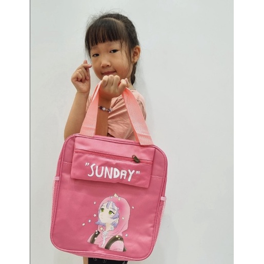 Túi vải học thêm dành nhiều hình cute, Túi vải đi học thêm Loại 1