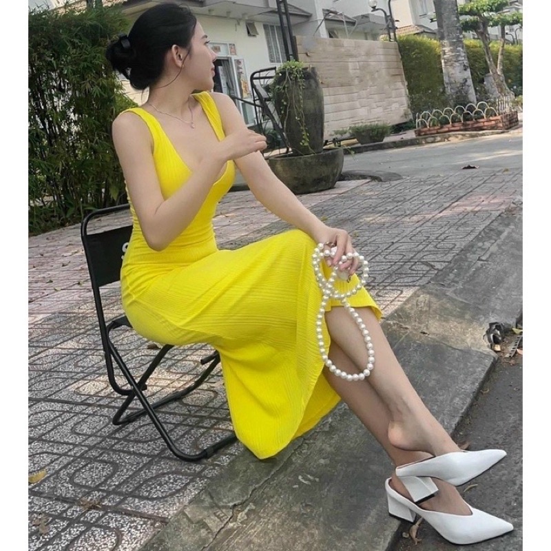 Đầm cổ V maxi  carotshop