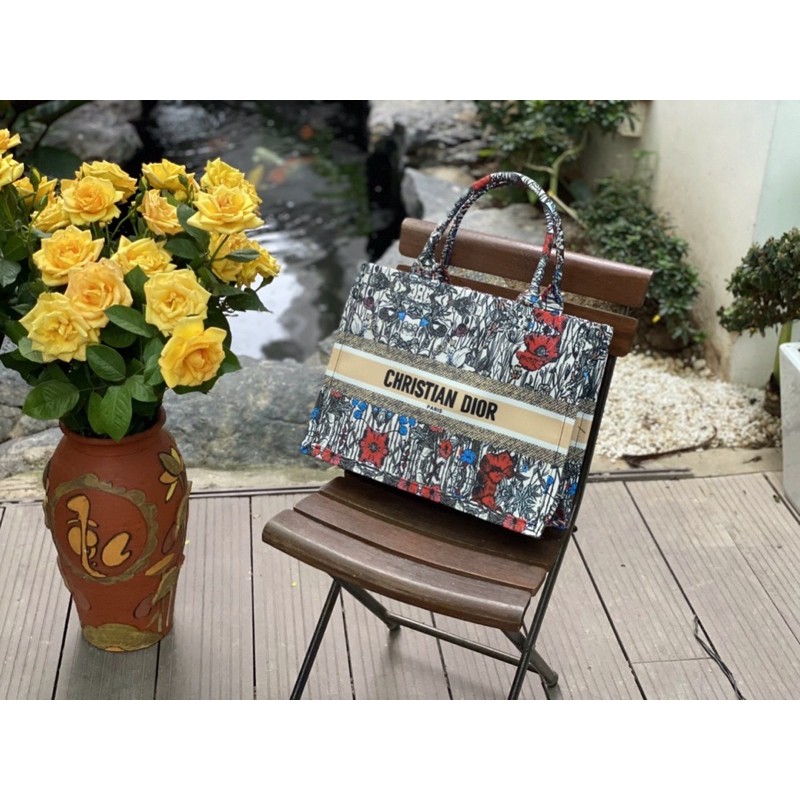 Túi xách dior size 34cm xinh xắn có khoá kéo miệng