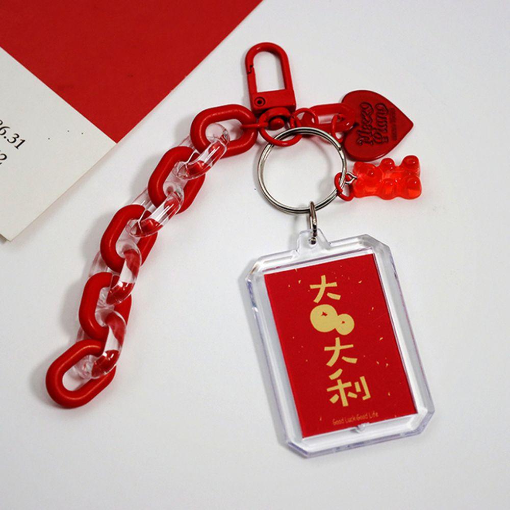 Móc Khóa Khung Ảnh ID Bảo Vệ Túi Quà Cặp Đôi