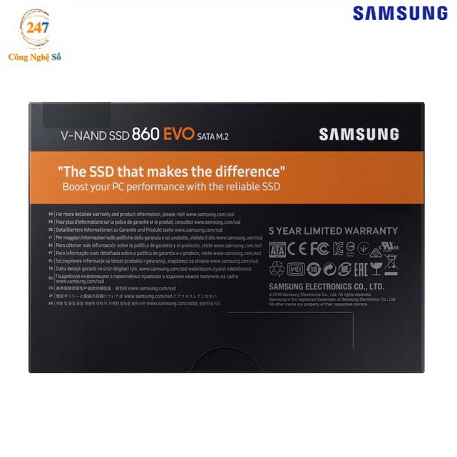 Ổ cứng SSD Samsung 860 EVO 250GB M.2 2280 MZ-N6E250BW Công Nghệ Số 247