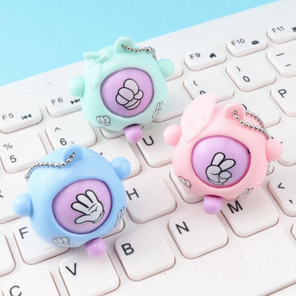 Set 3 Kéo Và Kéo Giấy Mini Họa Tiết Hoạt Hình Màu Sắc Ngẫu Nhiên Dễ Thương Dành Cho Các Bé