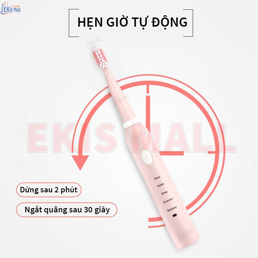 Bàn chải điện Sonic X1 Đa năng Massage kèm Đế sạc Bàn chải đánh răng điện tự động bản Cao cấp