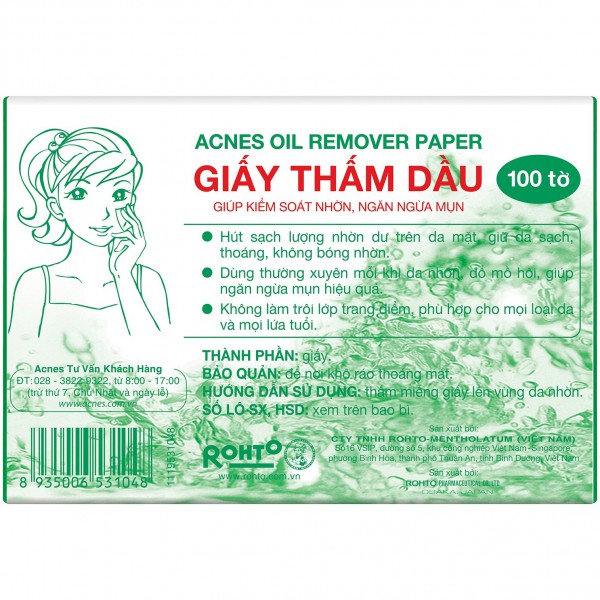 Giấy Thấm Dầu Acnes – Acnes Oil Remover Paper (100 tờ)