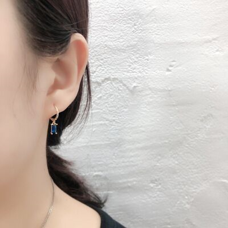 Bông tai pha lê hình vuông nhiều màu không gây dị ứng thời trang