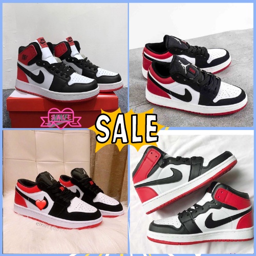 Giày 𝐉𝐨𝐫𝐝𝐚𝐧 Đỏ Đen Cổ Thấp - Giày Thể Thao Sneaker Nam Nữ 𝐉𝐨𝐫𝐝𝐚𝐧 Đỏ Cổ Thấp, Cổ Cao Full Bill Box