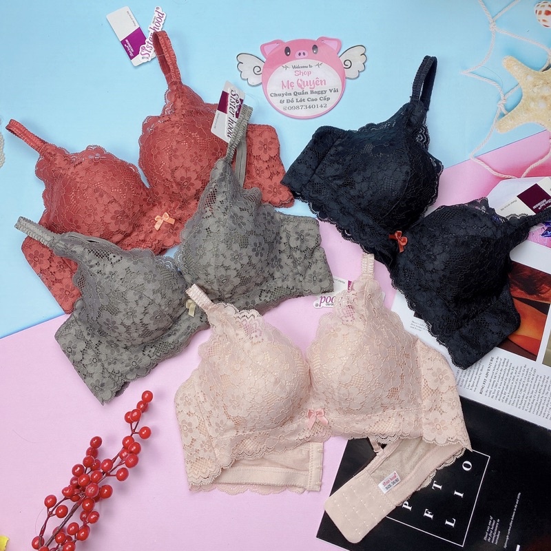 Áo ngực, áo lót Thái Lan không gọng định hình ôm ngực, mút nâng vừa dáng quả vát che mọi khuyết điểm