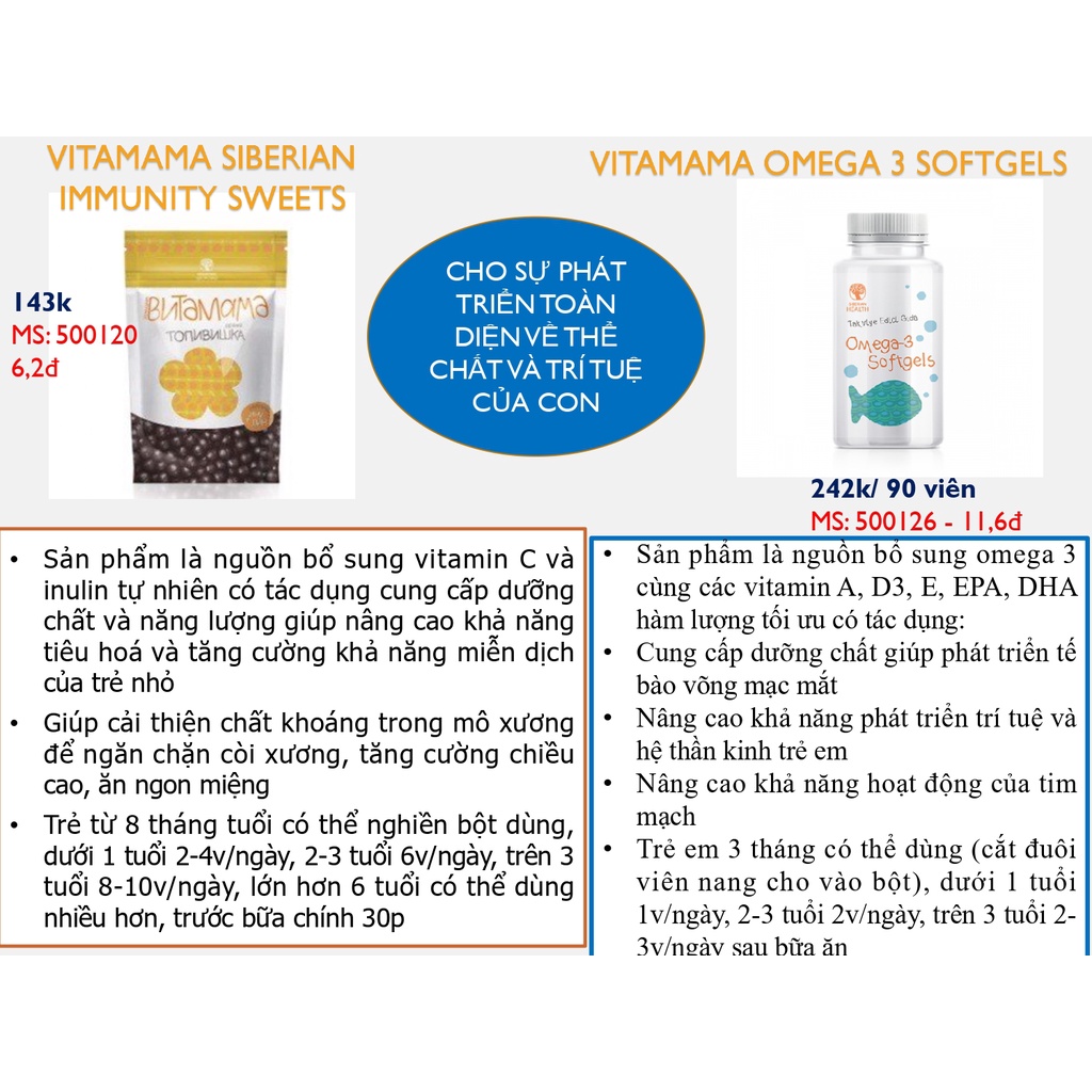 [Chính hãng] Thực phẩm bảo vệ sức khỏe Vitamama immunity sweets – 400 viên – Date T5/2022