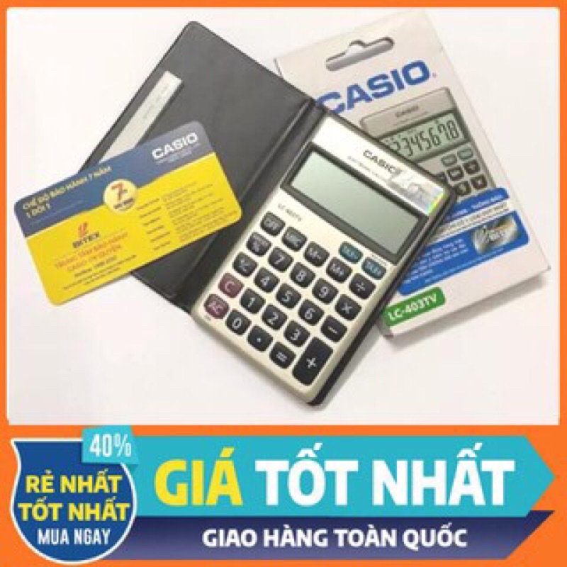 Máy Tính Bỏ Túi Mini Casio LC-403- Nhập Khẩu Chính Hãng- Màn Hình Lớn Dễ Dàng Đọc Dữ Liệu