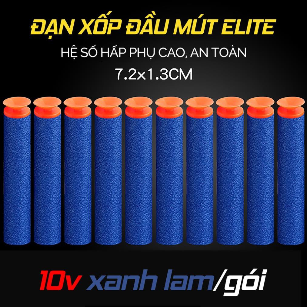 Set 10 Viên Xốp Đầu Mút EVA An Toàn Phụ Kiện Đồ Chơi NERF Elite-S1