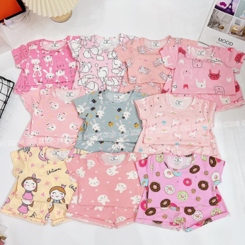 Bộ cotton hoạ tiết ngắn tay cho bé trai bé gái 6-20kg - Hàng Quảng Châu chuẩn đẹp - Nhiều màu sắc siêu xinh