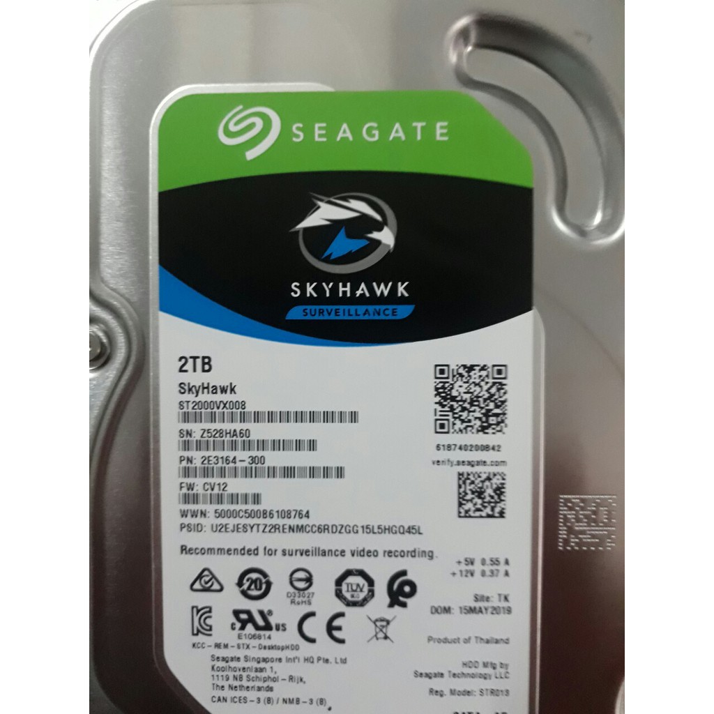 HDD 2TB SEAGATE CHÍNH HÃNG chuyên dụng cho camera(KHÔNG PHẢI HÀNG CÔNG TY NHÉ) BẢO HÀNH 36 THÁNG