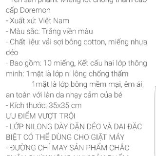 VB. Combo 10 Miếng lót chống thấm (35×35)