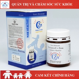 Vitamin C kẽm tăng sức đề kháng giúp đẹp da pure VITAMIN C + ZINK SANCT BERNHARD 60 viên nhập khẩu Đức TTG11