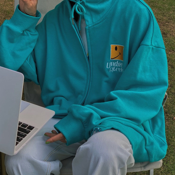 NEW Áo Hoodie Dài Tay Thêu Họa Tiết Xinh Xắn Dành Cho Nữ 2020