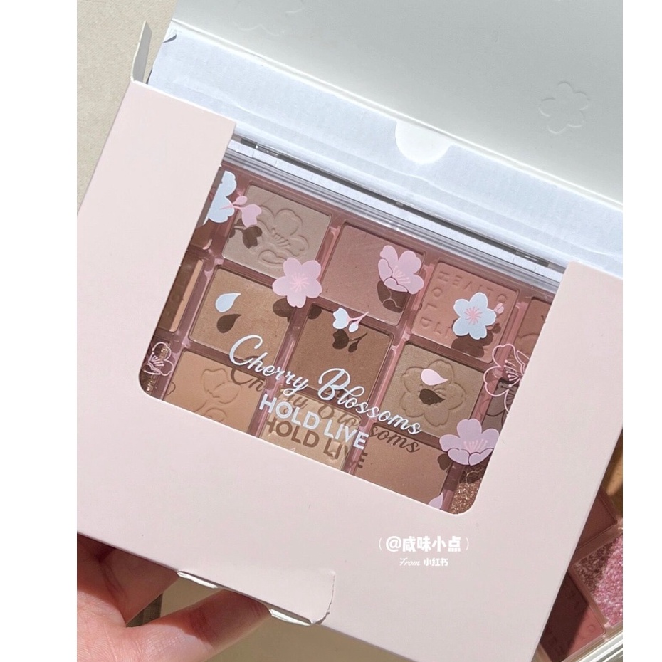 Bảng Phấn Mắt 20 Ô HOLD LIVE Hoa Anh Đào Flowers Sakura HL548 - HOLDLIVE