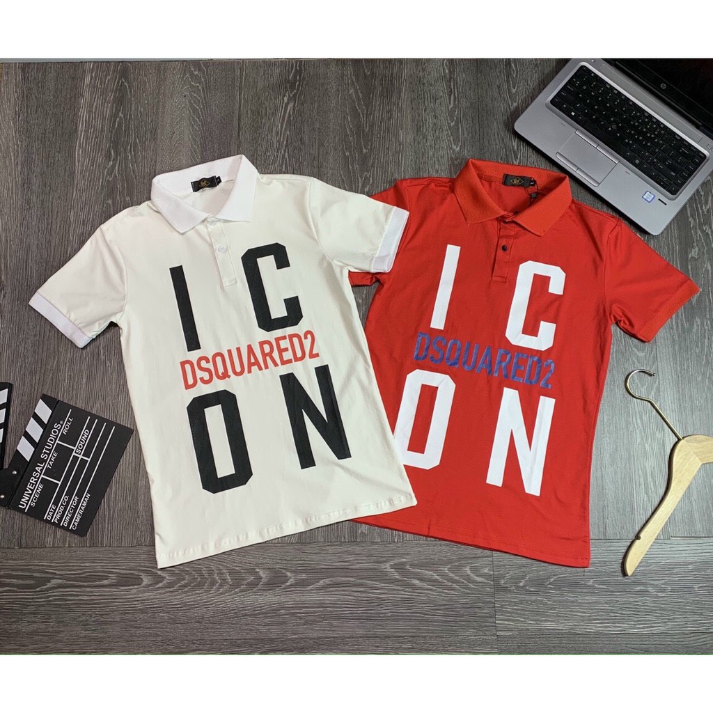 Áo thun nam cổ trụ in logo siêu hót