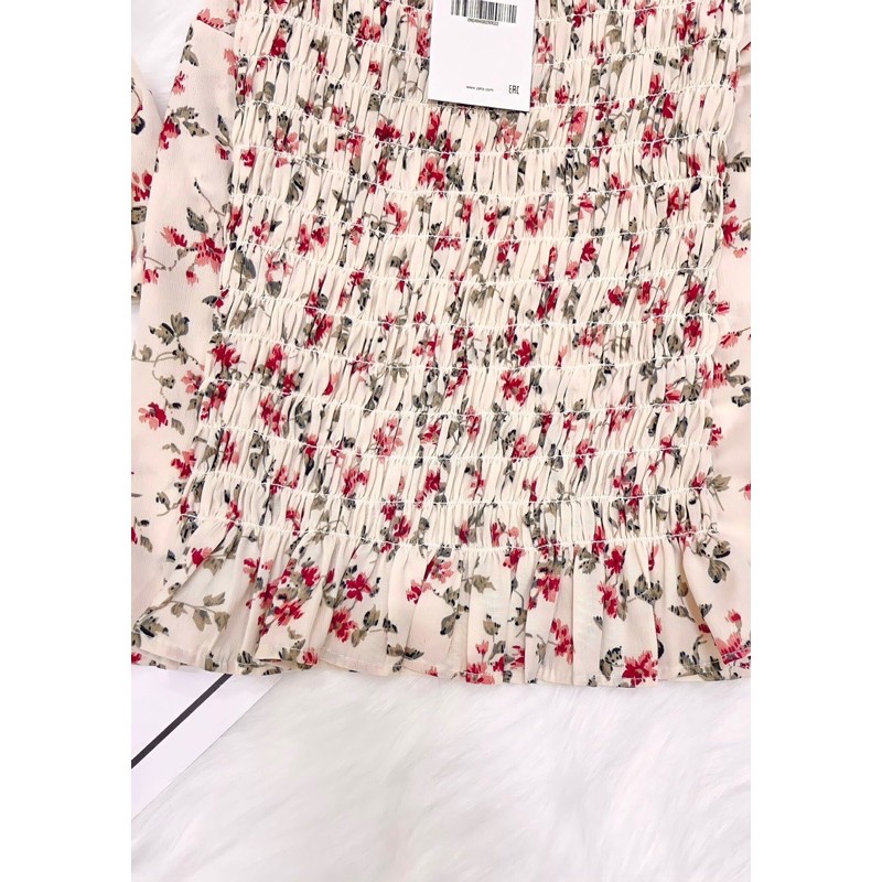 Áo hoa nhí vintage bo chun